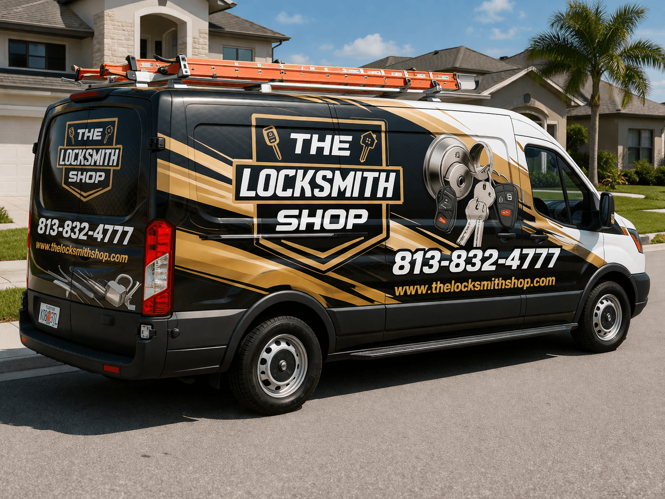 Camioneta de servicio de The Locksmith Shop