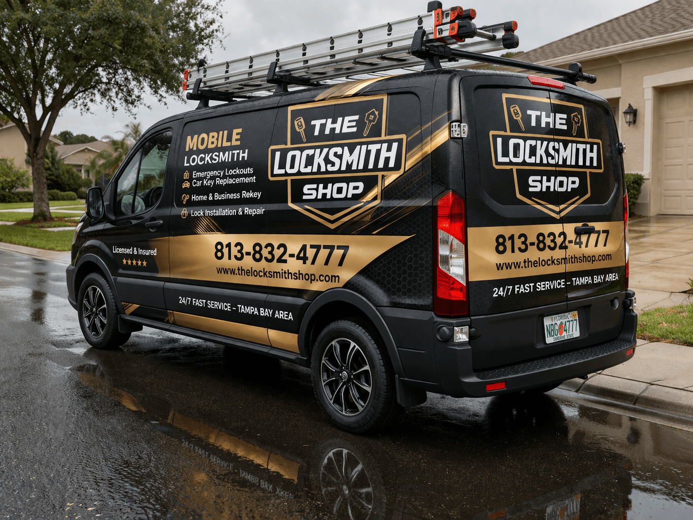 The Locksmith Shop service van in Tampa